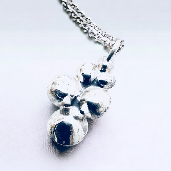 Vintage Rhinestone Silver Bezel Set Necklace - Picture 4 of 6